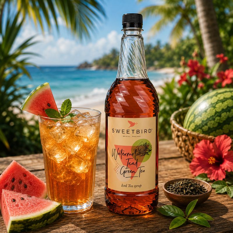 Sweetbird Watermelon Iced Green Tea Syrup 1L