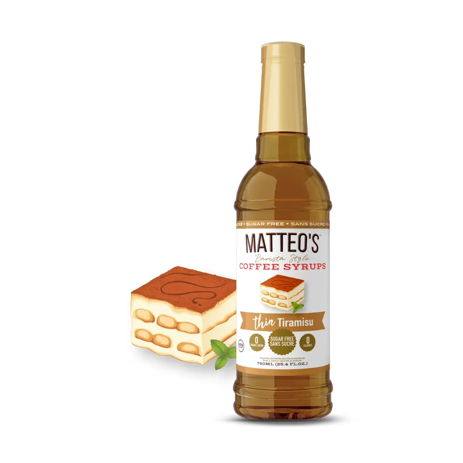 Matteo's Sugar Free Tiramisu Syrup 750ml