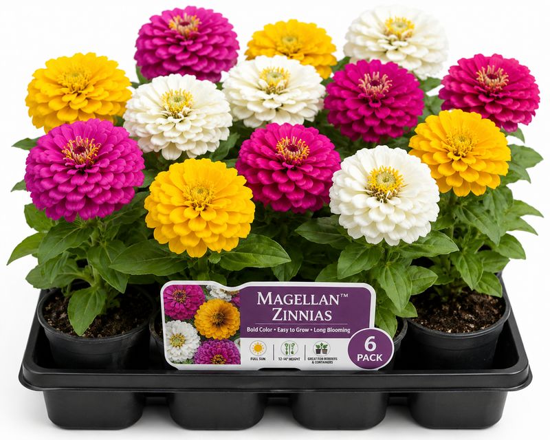 Zinnia - Magellan Mix (6 Pack Regular)