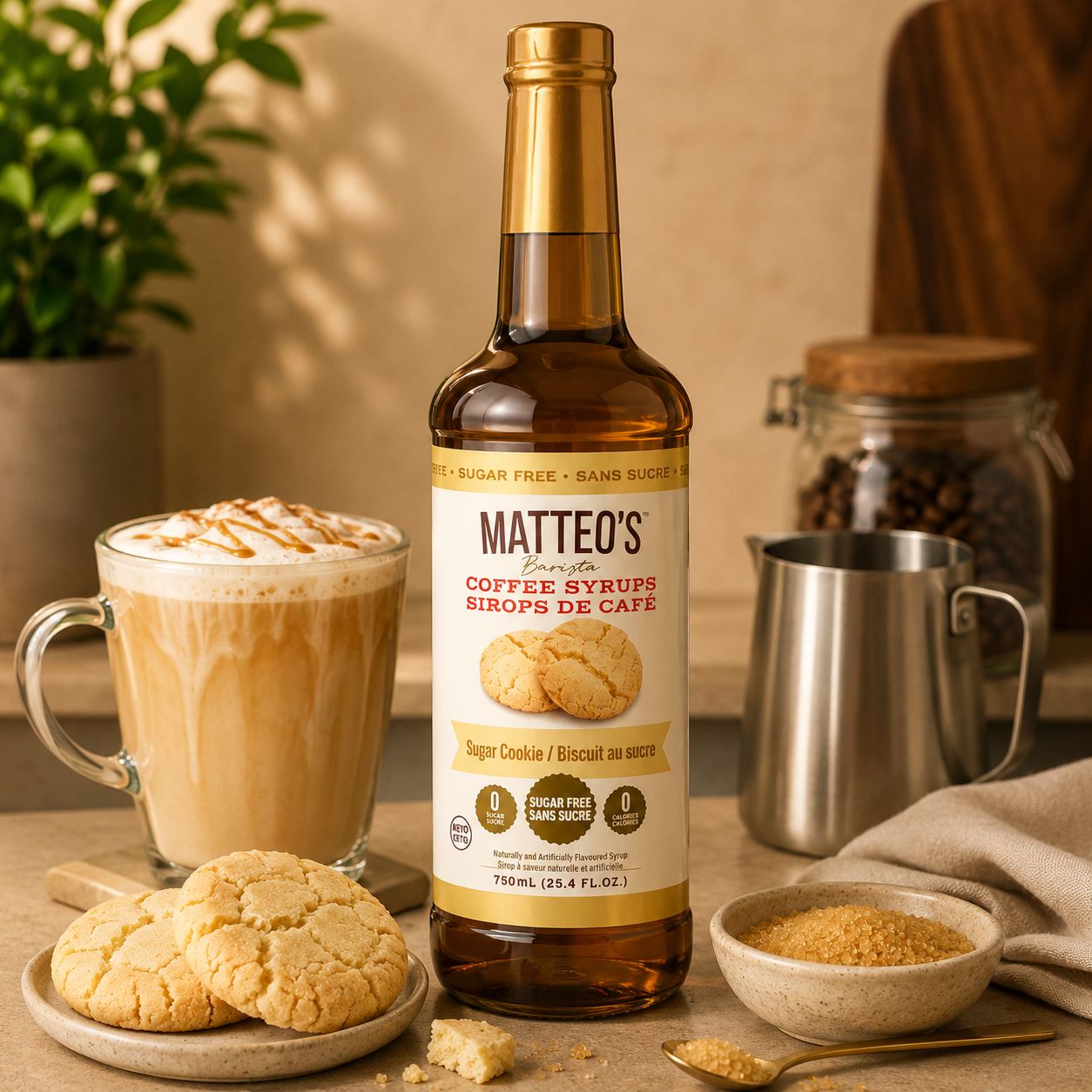 Matteos Sugar Free Sugar Cookie Syrup 750ml