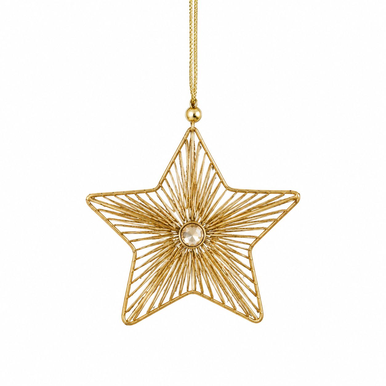 Hanging Ornament Star Gold 13cm