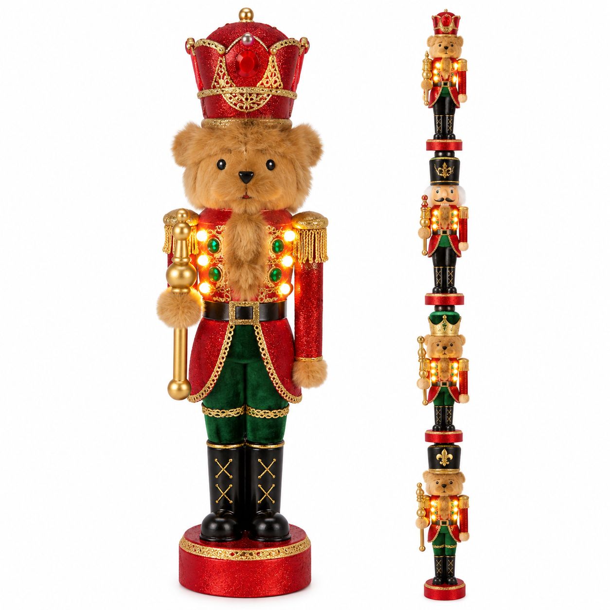 Bear Standing Led 27cm - 3 Assorted