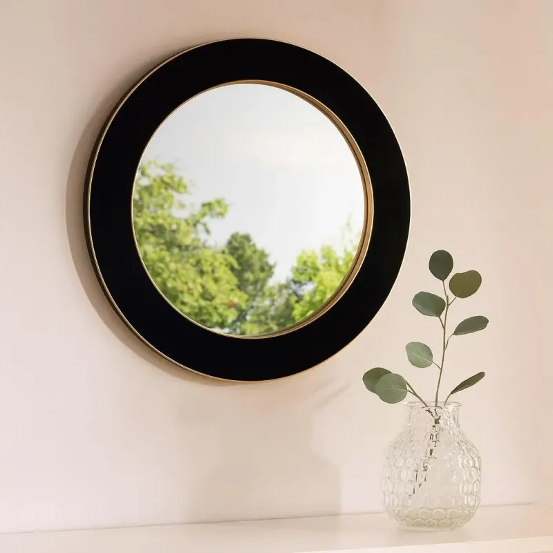 Mirror - Round Black Velvet - 60cm