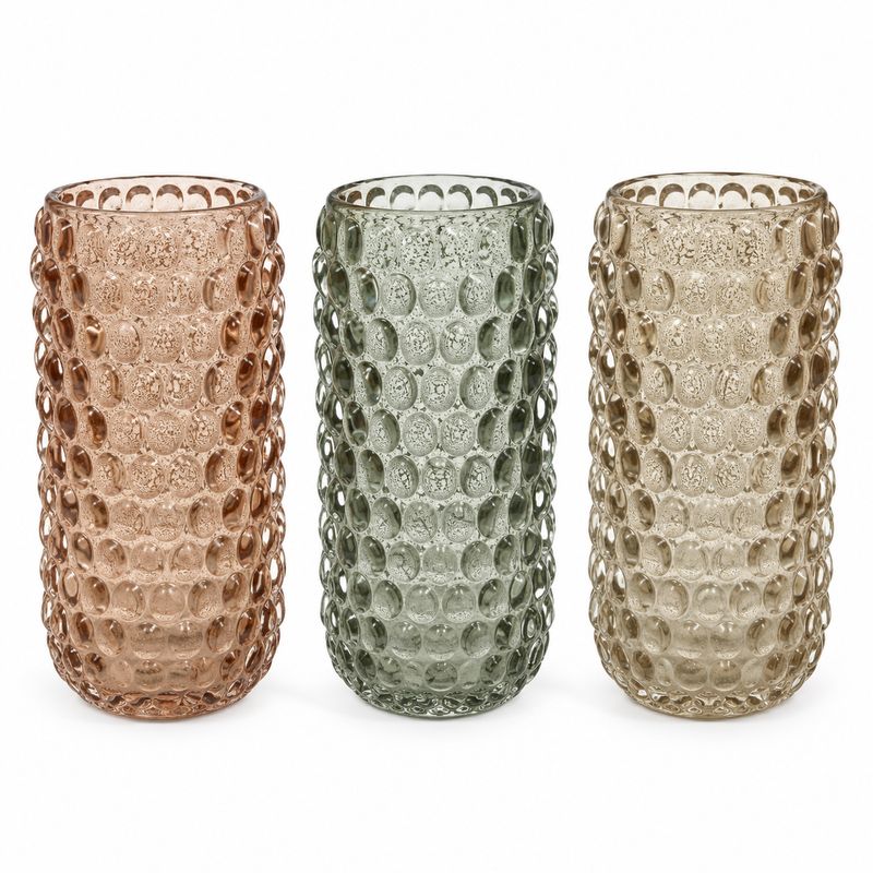 Tealight Holder Dots 12cm - 3 Assorted