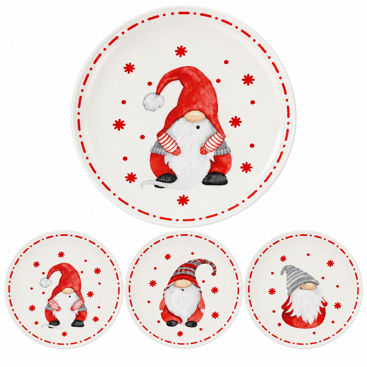 Christmas Plate Porcelain - 3 Assorted