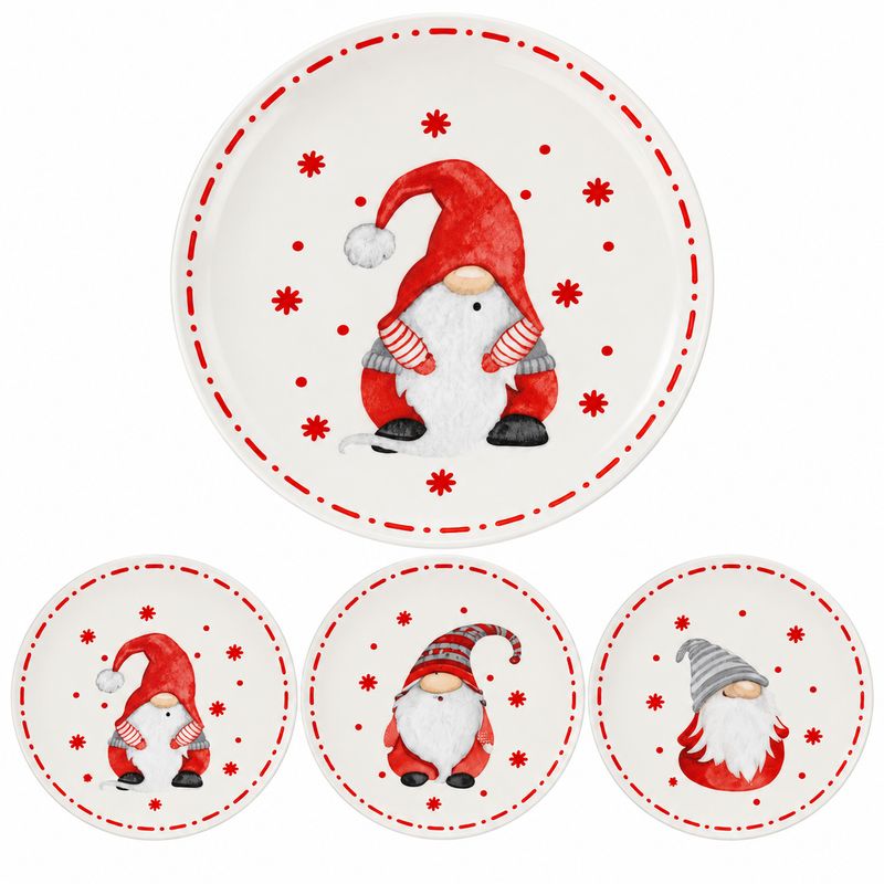 Christmas Plate Porcelain - 3 Assorted