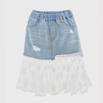 Denim &amp; Lace Skirt