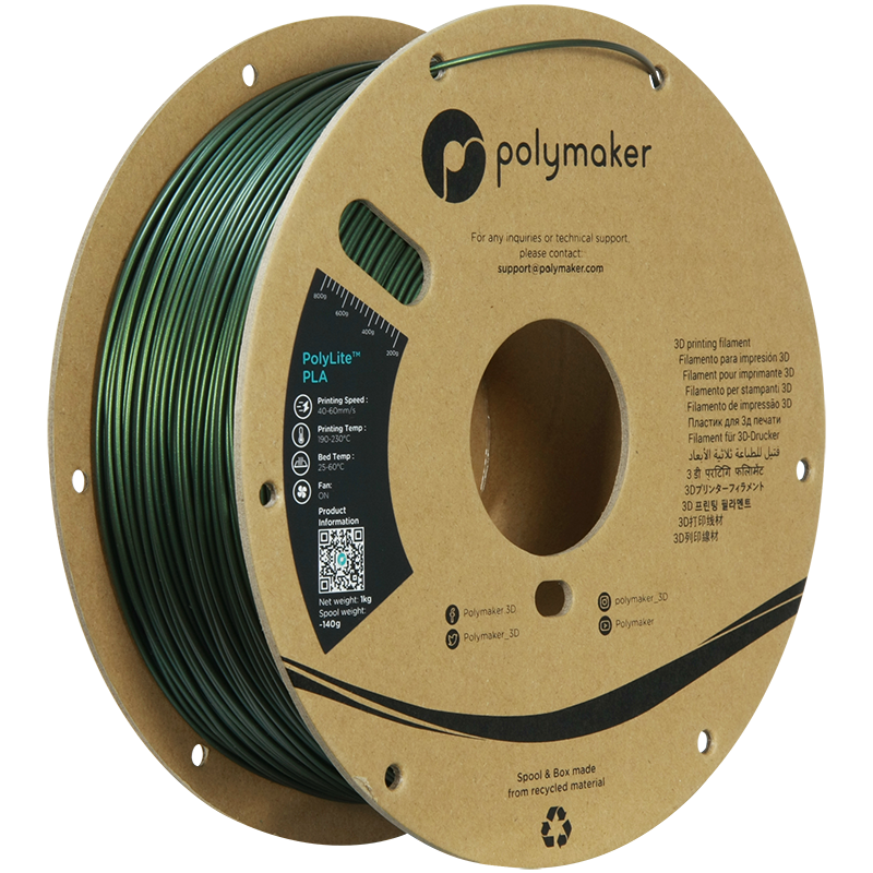 PolyLite PLA Sparkle 1.75mm 1kg, Colour: Dark Green