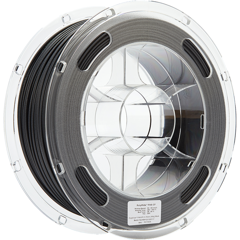 PolyMide PA6-CF 1.75mm 500g, Colour: Black