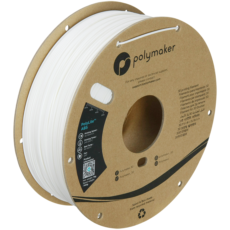 PolyLite ABS 1.75mm 1kg, Colour: White