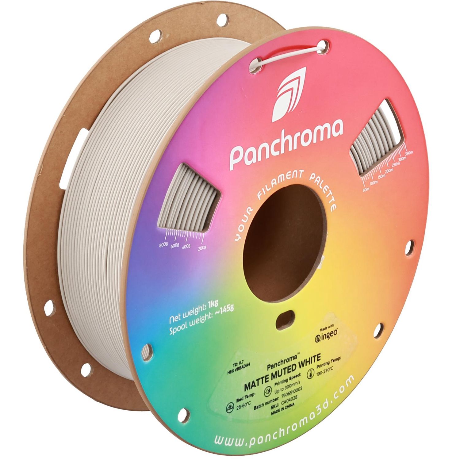 Panchroma Matte PLA Muted 1.75mm 1kg, Colour: Muted White, Filament Diameter: 1.75mm, Material: PLA