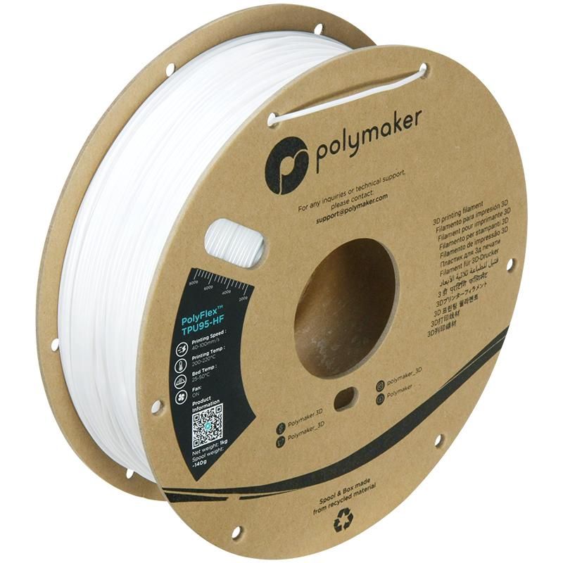 PolyFlex TPU95-HF 1.75mm 1kg, Colour: White