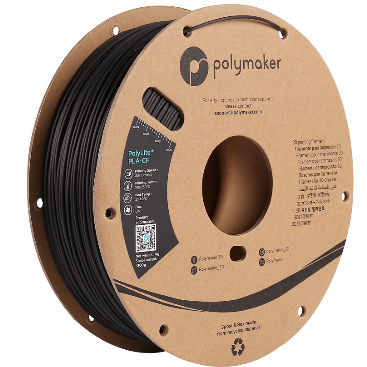 PolyLite PLA-CF 1.75mm 1kg