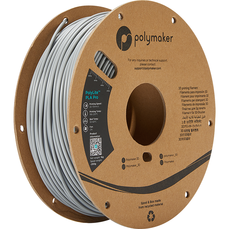 PolyLite PLA Pro 2.85mm 1kg, Colour: Grey