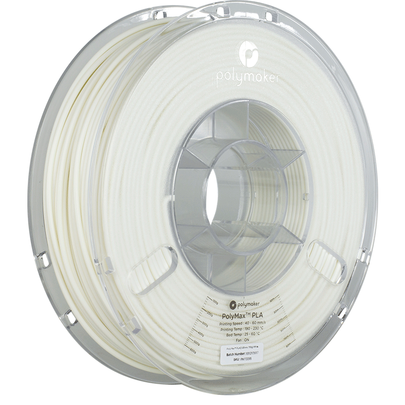 PolyMax Tough PLA 2.85mm 750g, Colour: White
