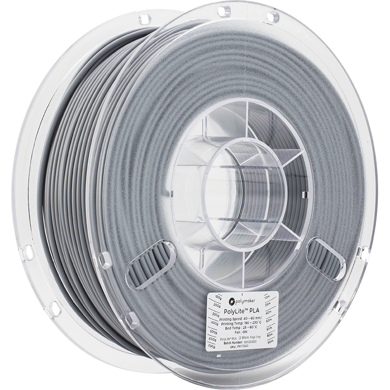 PolyLite PLA 2.85mm 1kg, Colour: Grey