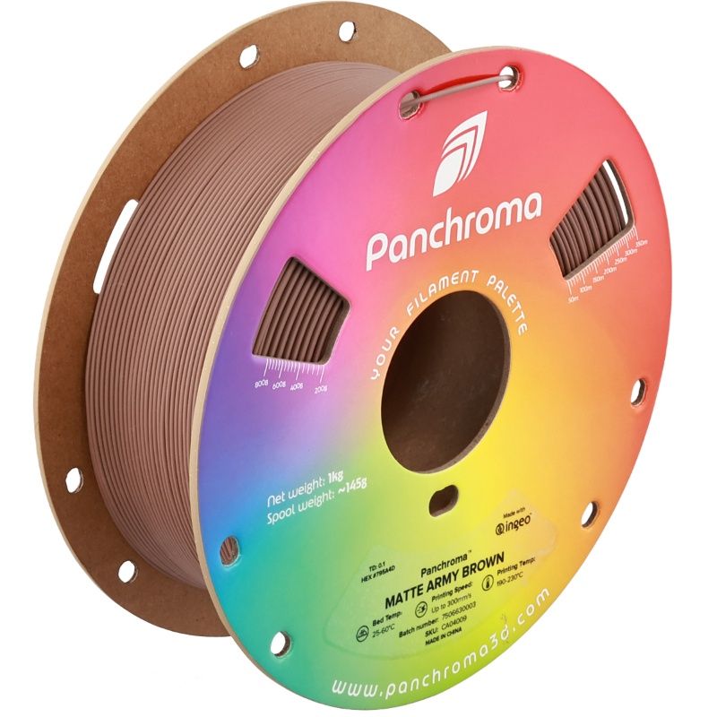 Panchroma Matte PLA Army 1.75mm 1kg, Colour: Army Brown