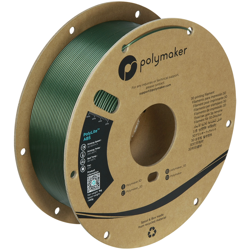 Polymaker ABS Metallic 1.75mm 1kg, Colour: Green