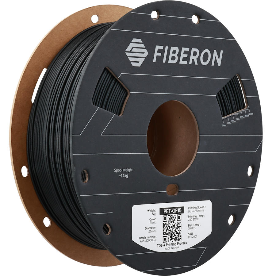 Fiberon™ PET-GF15 1.75mm 1kg, Colour: Black