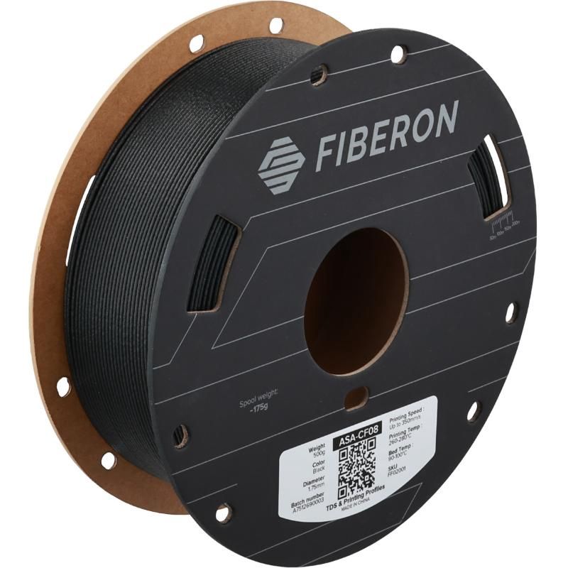 Fiberon™ ASA-CF08 1.75mm 500g, Colour: Black