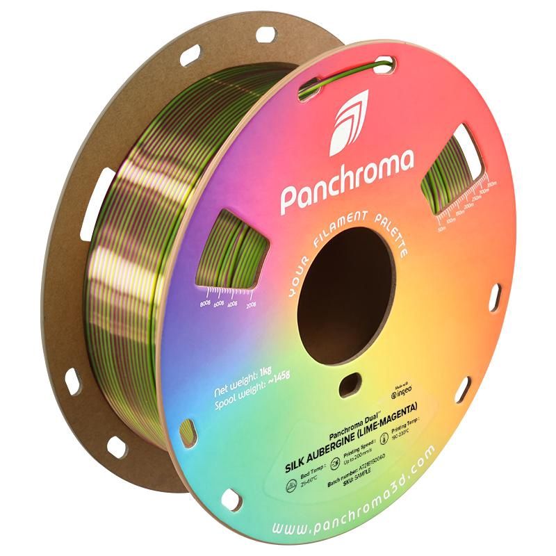 Panchroma Dual Silk 1.75mm 1kg, Colour: Aubergine Silk Lime-Magenta