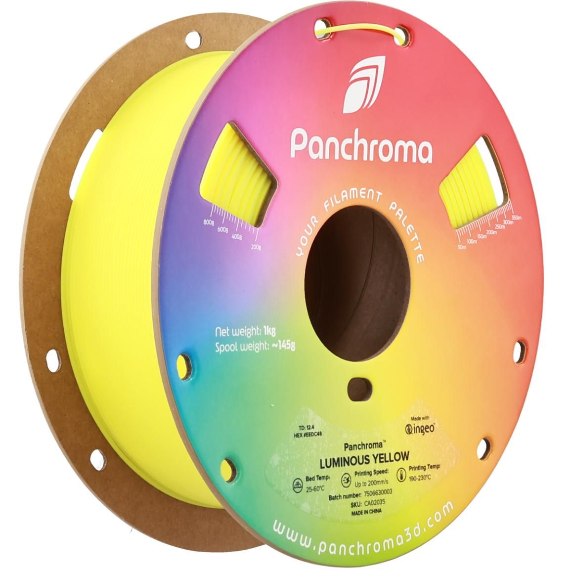Panchroma™ PLA Luminous 1.75mm 1kg, Colour: Luminous Yellow