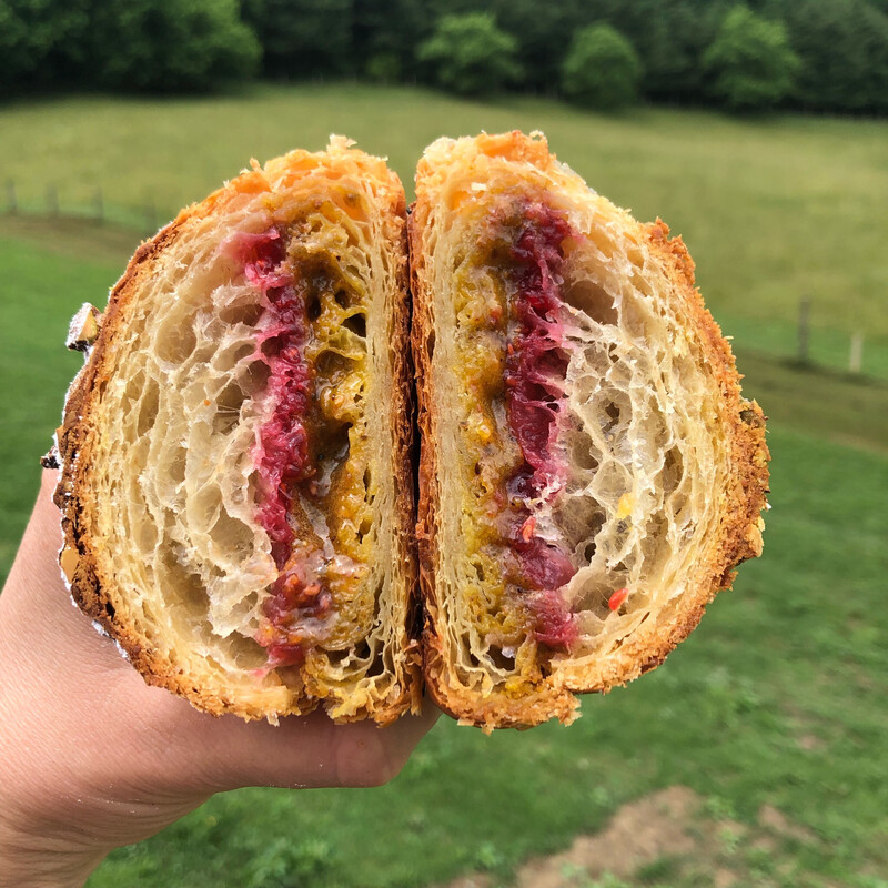 Pistachio And Raspberry Croissant-Saturday Only Item