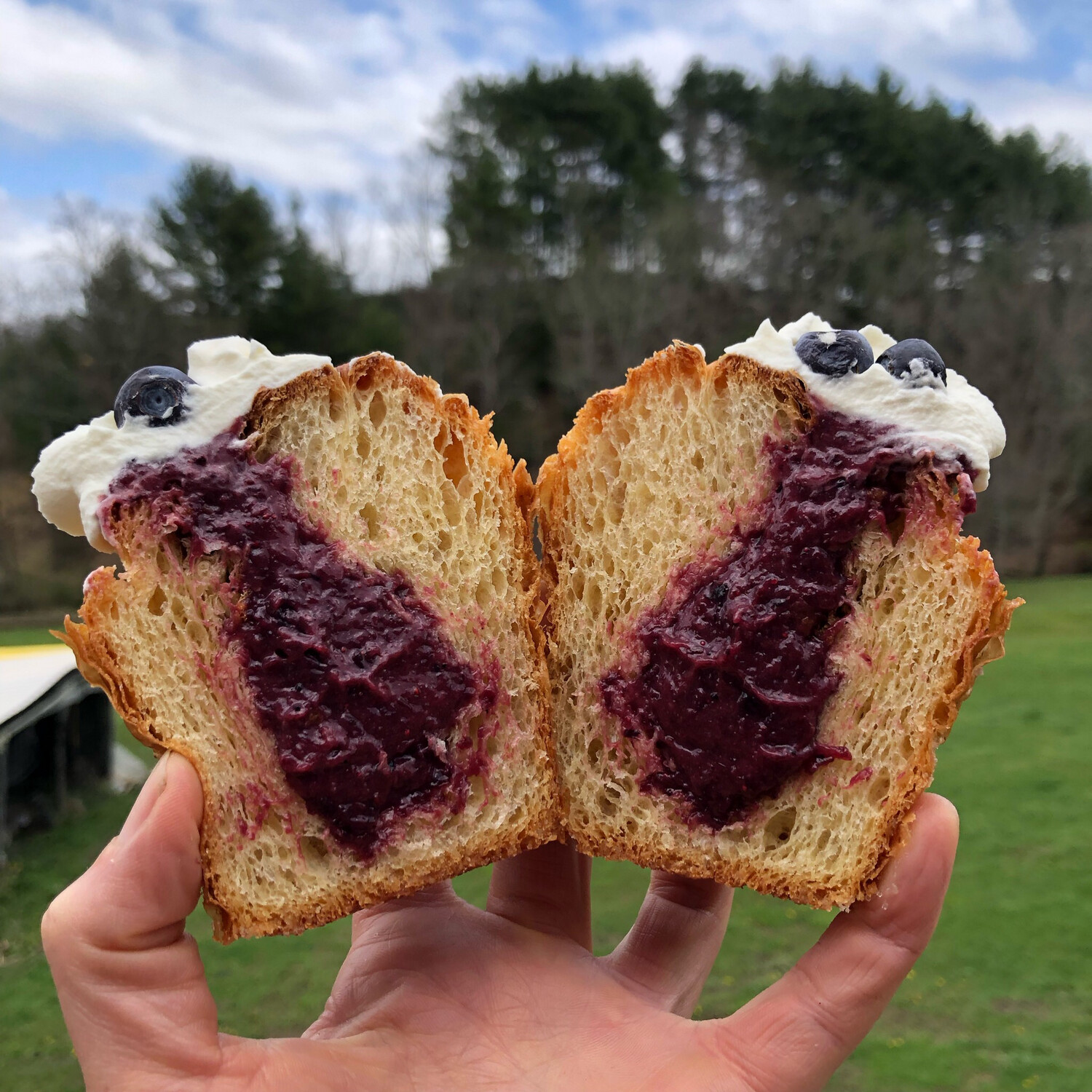 Blueberries And Cream Cruffin-Saturday Only