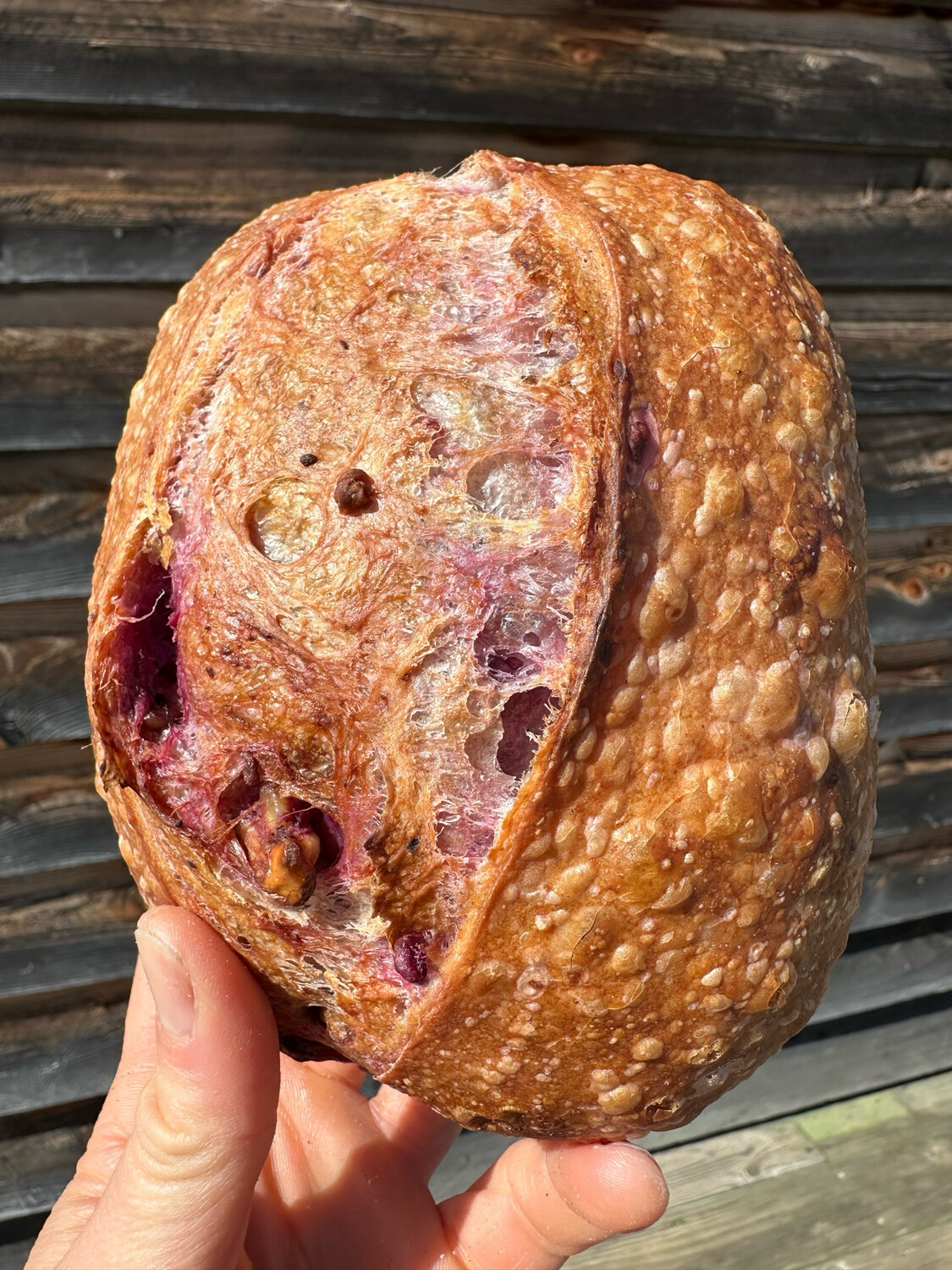 Purple Sweet Potato and Walnut sourdough