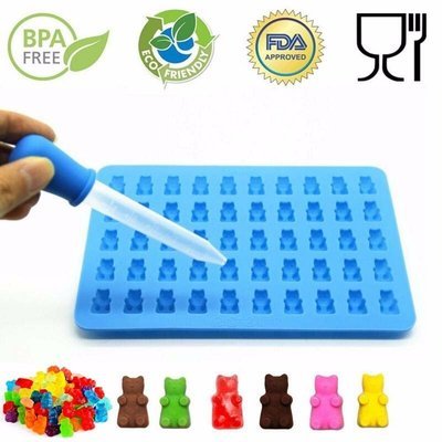 Hot Seller 50 Cavity Silicone Gummy Bear Chocolate Mold Candy Maker Ice Tray Jelly Mold - FREE SHIPPING !