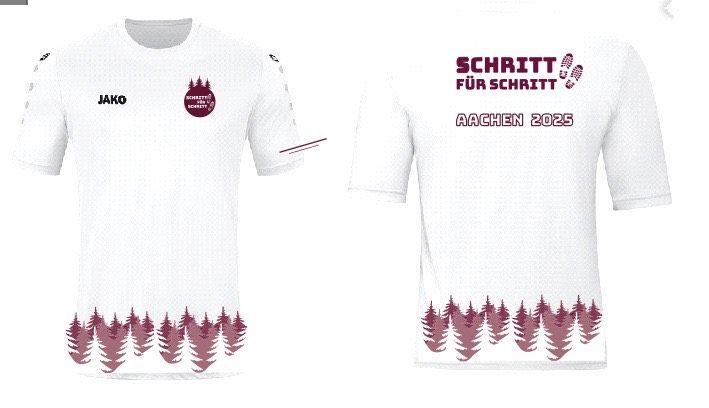 "Schritt für Schritt" Shirt - weiß