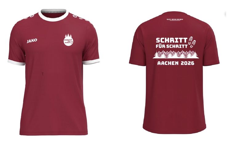 "Schritt für Schritt" Shirt - bordeaux