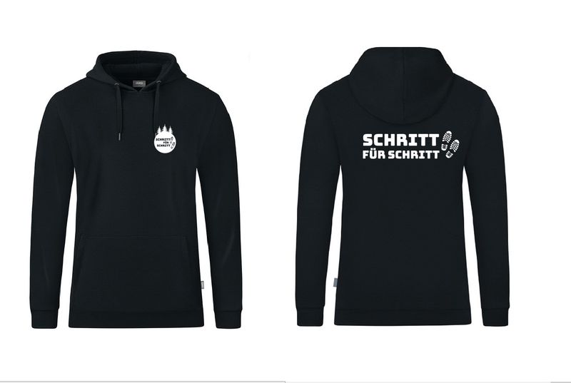 "Schritt für Schritt" Hoodie - schwarz