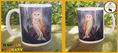 Kaffeetasse mit Künstlerfoto &quot;Die Schleiereule&quot;