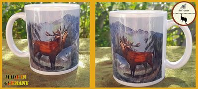 Kaffeetasse mit Künstlerfoto &quot;Der Platzhirsch&quot;