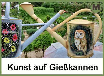 Kunst auf Gießkannen