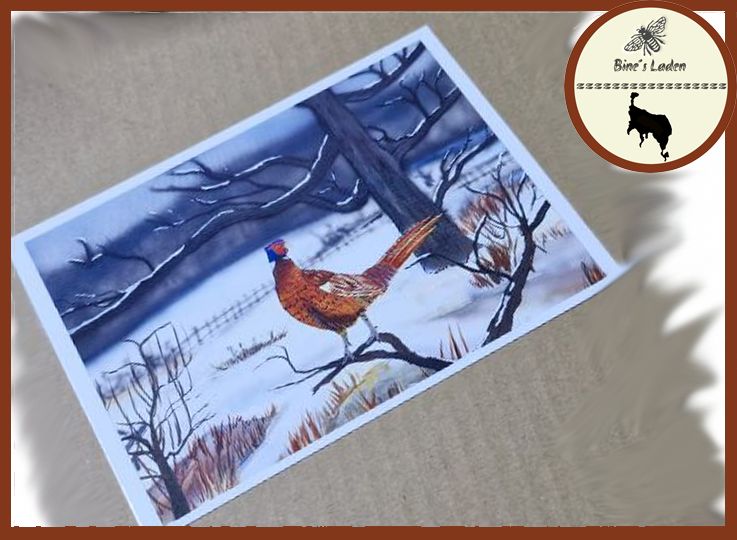 Postkarte mit Künstlerfoto &quot;Der Fasanenhahn&quot;