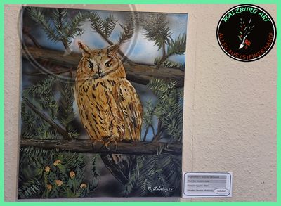 Acryl auf Leinwand &quot;Die Waldohrreule&quot;   Th.Malzburg
