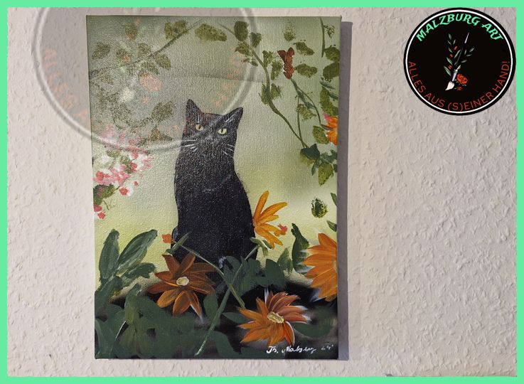 Acryl auf Leinwand &quot;Der Kater Minz&quot;   Th.Malzburg