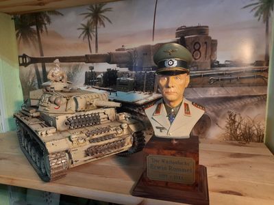 ~ MM ~ Resinbüste - Erwin Rommel mit Schal - Unikat