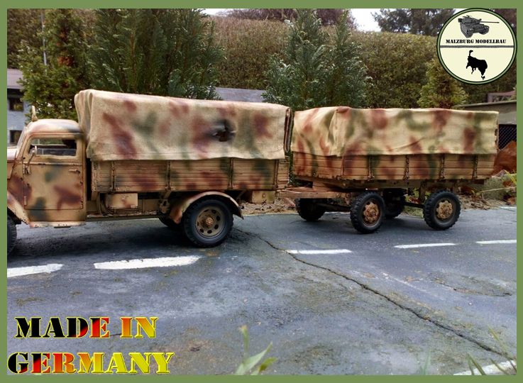 ~MSE~RC Opel Blitz mit Anhänger ~ 1:16 * &quot;Tarn&quot; (Vorbestellung)