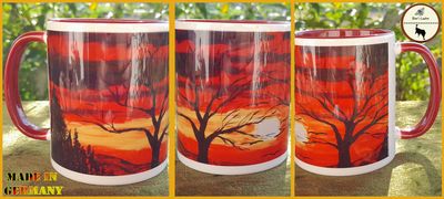 Kaffeetasse mit Künstlerfoto &quot;Der Sonnenuntergang&quot;