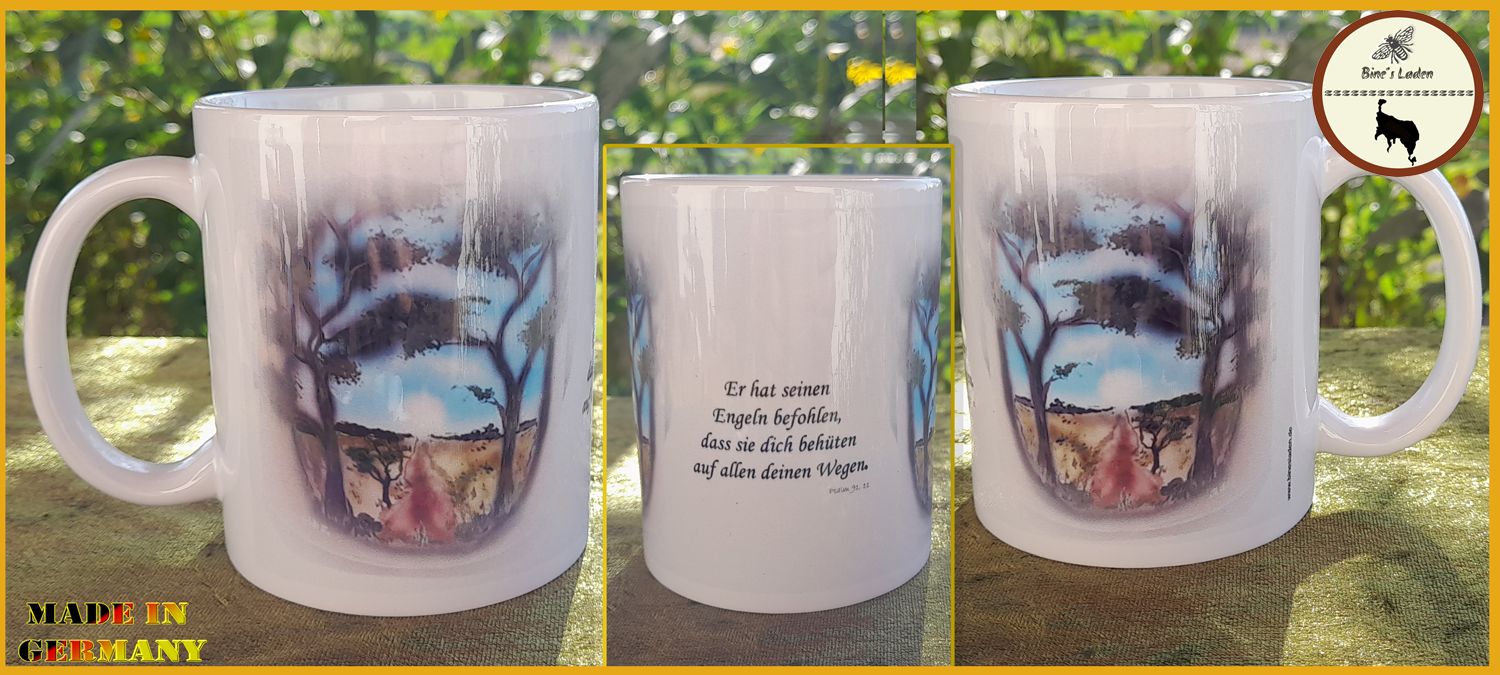 Kaffeebecher mit Künstlerfoto &quot;Mein Weg&quot;