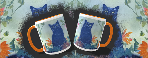 Kaffeetasse mit Künstlerfoto &quot;Der Kater Minz&quot;