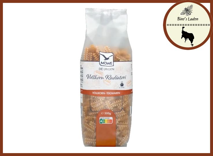 MÖWE - Die Urigen - Vollkorn-Radiatori - 500g