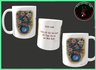 Kaffeebecher mit Künstlerfoto &quot;Ich bin bei Euch&quot;