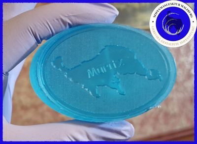 The blue Müritz soap (approx. 75g)