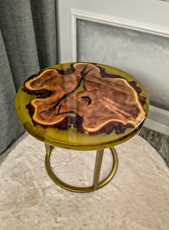 STOLIK KAWOWY - DRZEWO | AKACJA | ŚREDNICA 50 CM |