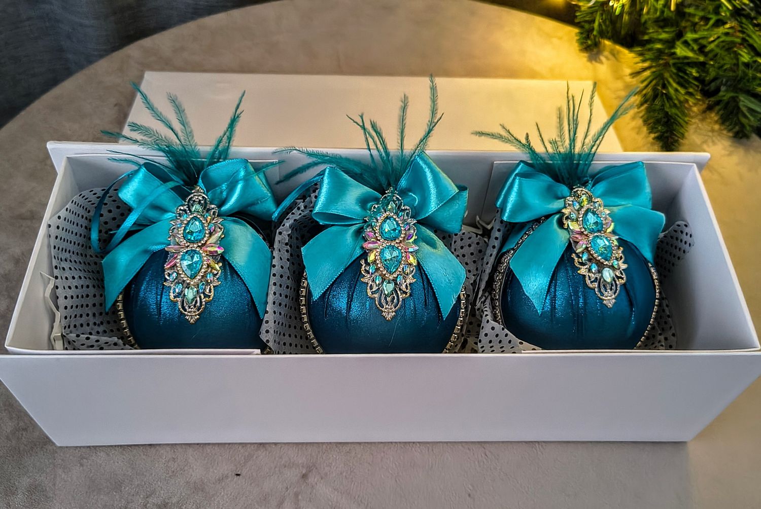 Bombki biżuteryjne zestaw 3 szt