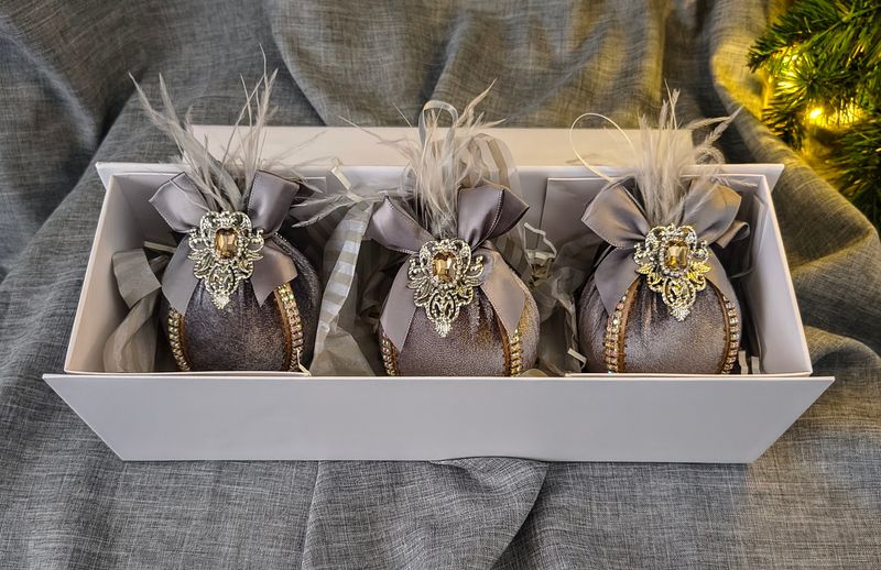 Bombki biżuteryjne zestaw 3 szt